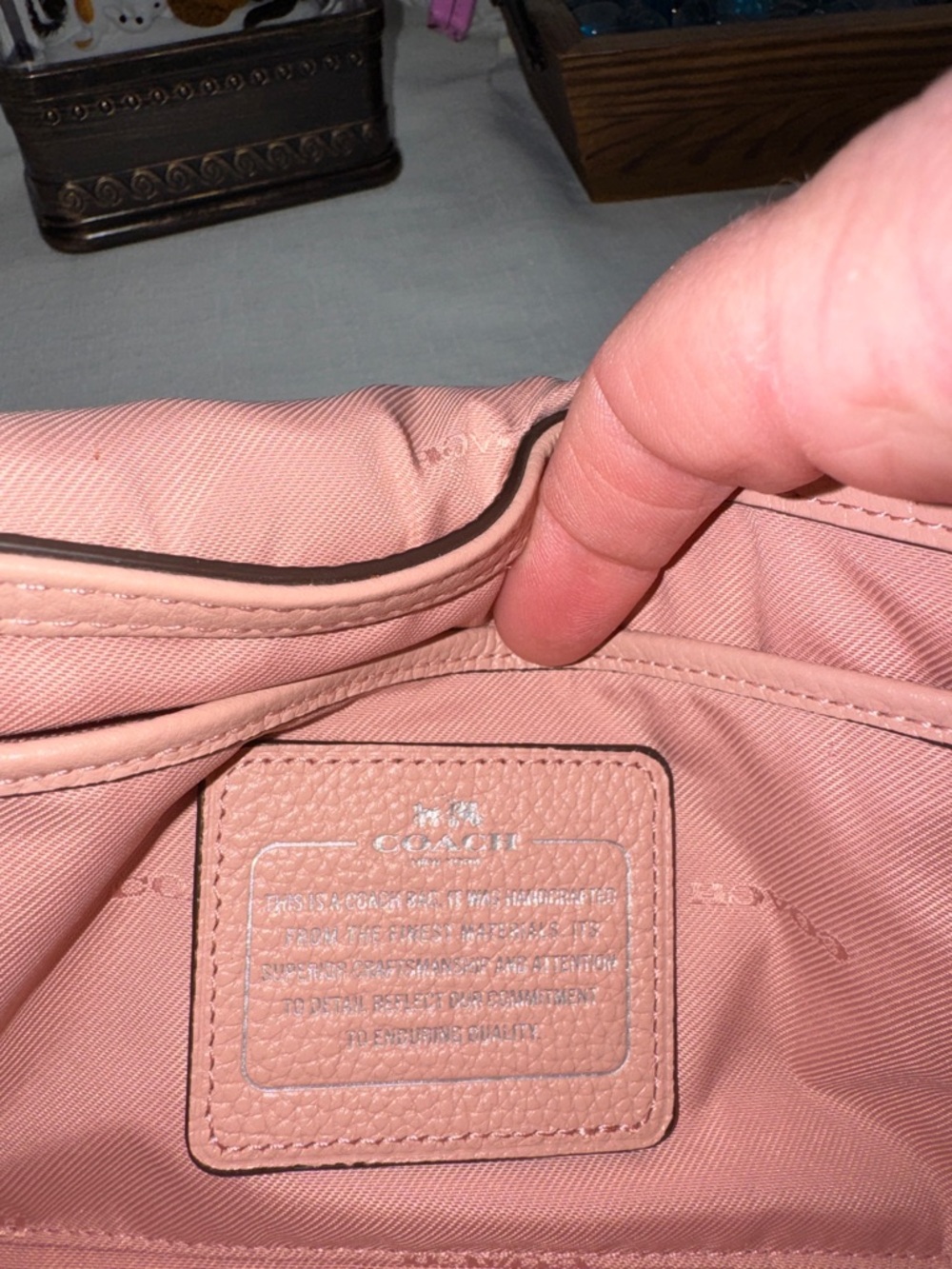 Coach Crosstown Vintage Leather Turnlock Crossbody - Blush Pink - Picture 13 of 16